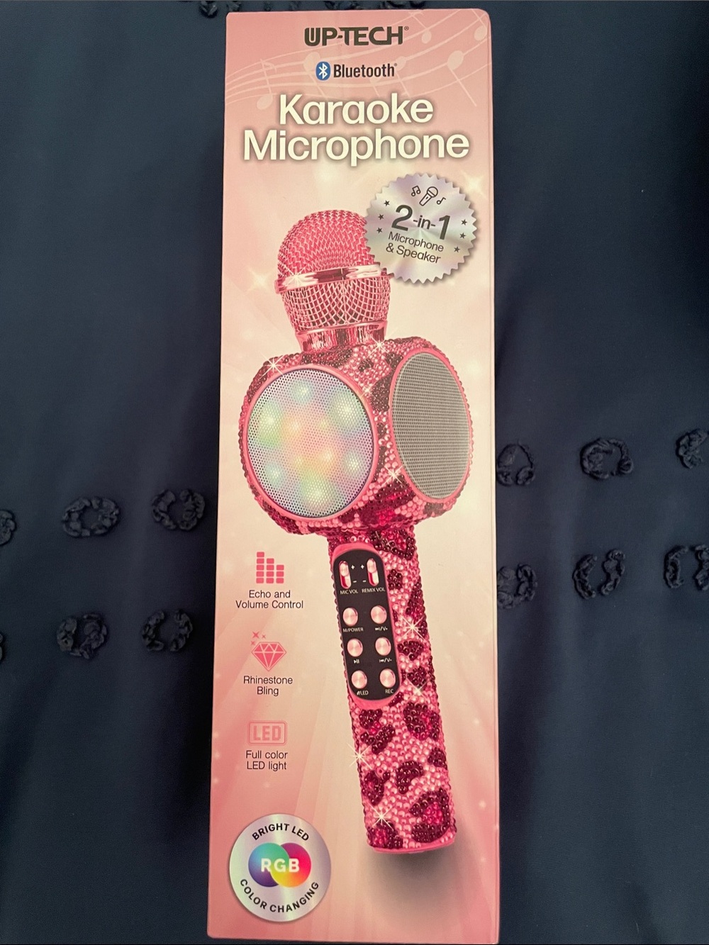 Pink Bluetooth Karaoke Microphone